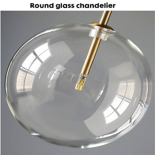 Nordic Pendant Lamp Modern Clear Glass Lights Ball Vintage Hanging For Loft Kitchen Living Room