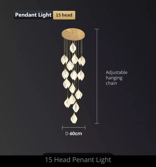 New Nordic Simple Ceramic Magnolia Restaurant Chandelier Hotel Sales Office Personality Bedroom