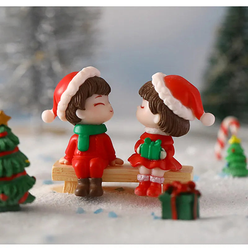 1Pc Merry Christmas Couple Decorations For Home New Year Tree Ornaments Christmas Decor