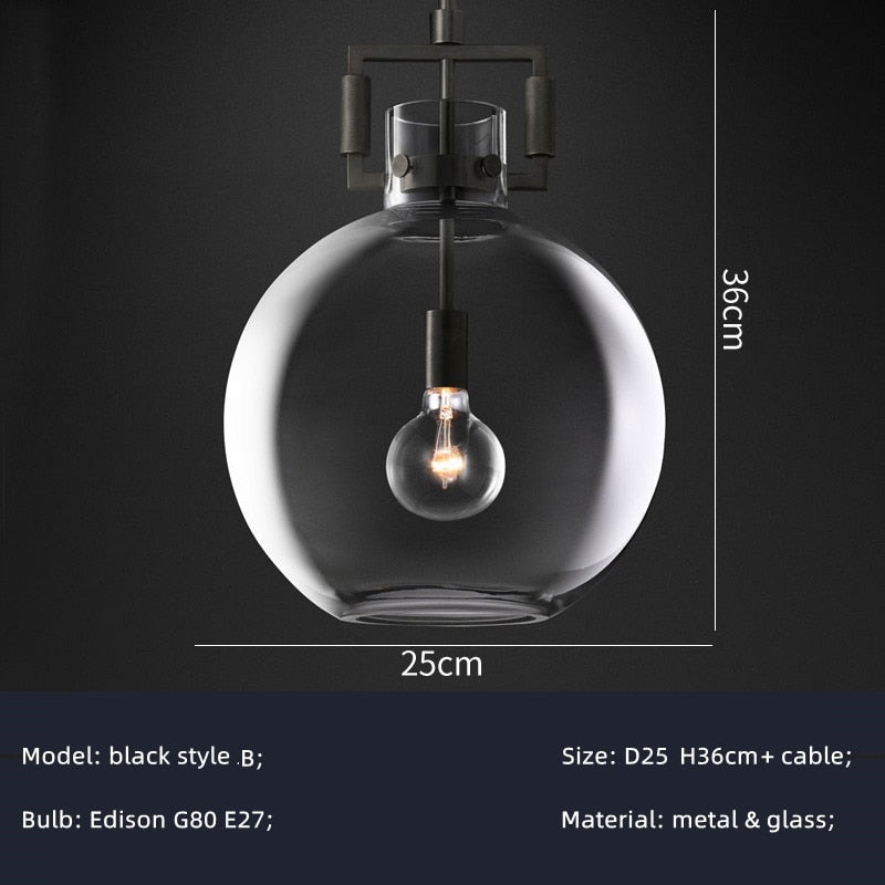 American Retro Edison E27 Led Pendant Light - Gold Metal Adjustable Droplight For Indoor Lighting