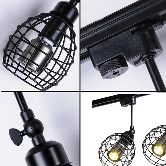 Retro Industrial E27 Led Track Light Spotlight - Adjustable Multi - Wattage For Versatile Lighting