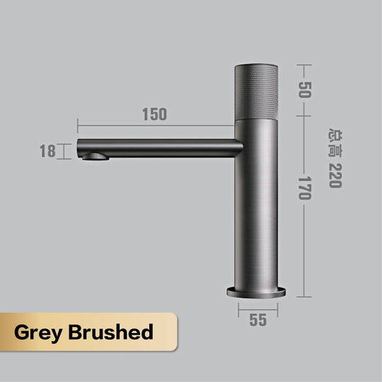 Brass Black Bathroom Faucet Round Hand Washing Toilet Table Under High - End Hotel Hot And Cold