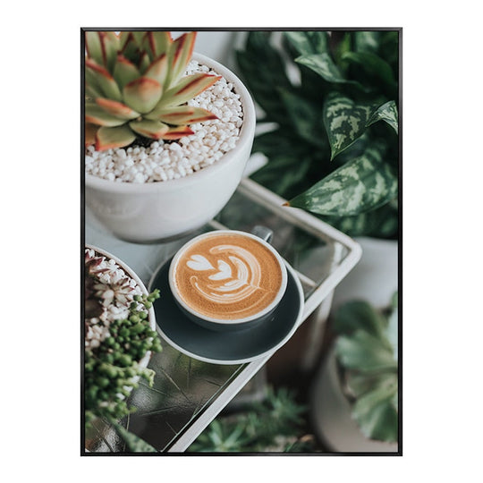 Nordic Coffee And Afternoon Tea Canvas Wall Art: Decorative Poster Prints 13X18Cm No Frame /
