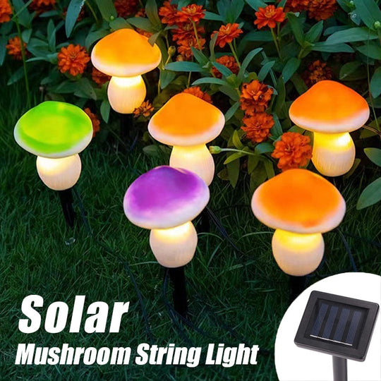 Solar Mushroom Light Garden Outdoor Decor 2 Modes Waterproof Lamp Pathway Landscape Yard Easter