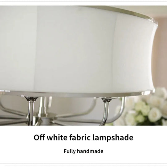 Emily American Style All - Copper Chandelier - Simple Creative Fabric Lampshade For Living Spaces