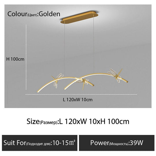 Restaurant Chandelier Light Luxury Creative Nordic Personality Long Strip Cafe Table Designer Bar