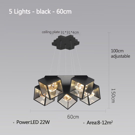 Modern Led Gypsophila Ceiling Chandelier Bedroom Living Dining Room Pendant Lamp Luster Deco