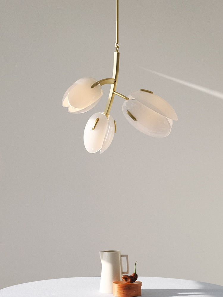 Bloom - Designer Minimalist Flower Bud Chandelier For Living Room And Dining Pendant Light