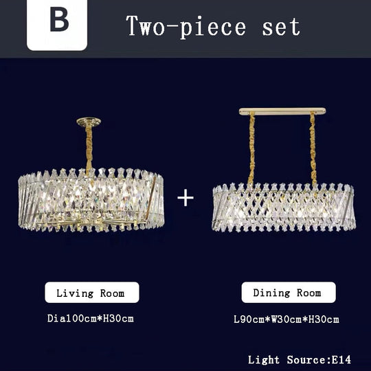 Cosmos - Postmodern Luxury Crystal Chandelier For Foyer Home Set B / Silver Frame Warm Light