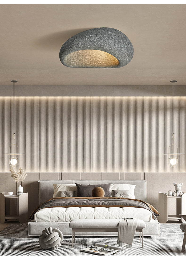 Nordic Minimalist Wabi Sabi Cream Wind Led Ceiling Lamps: Stylish Home Decor Lights For Living Room