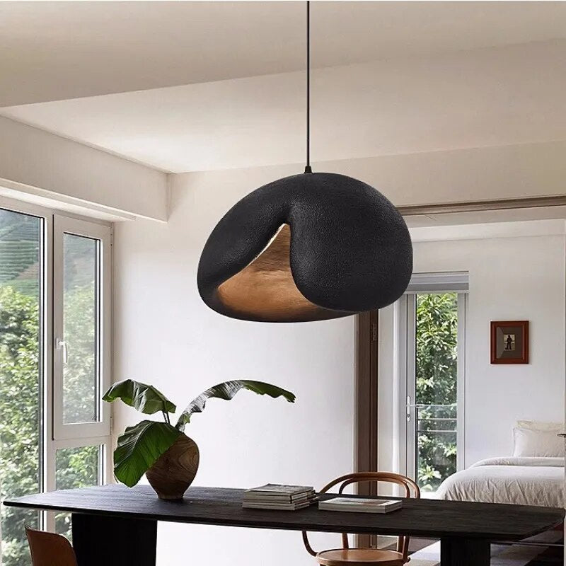 Waba Sabi Nordic Minimalism E27 Led Pendant Lights: Stylish Irregular Shape Dining Room Lamp