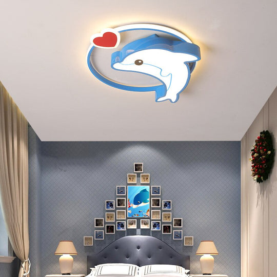 Ceiling Lights For Baby Girl Boy Children Kids Room Light Whale Dolphin Heart Shape Bedroom Ceiling