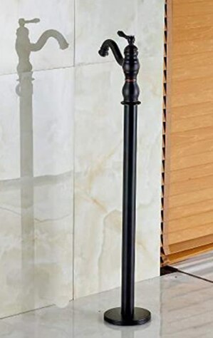 4 - Colors Floor Mount Clawfoot Bath Tub Filler Faucet Single Free Standing Bathtub Mixer With Hot