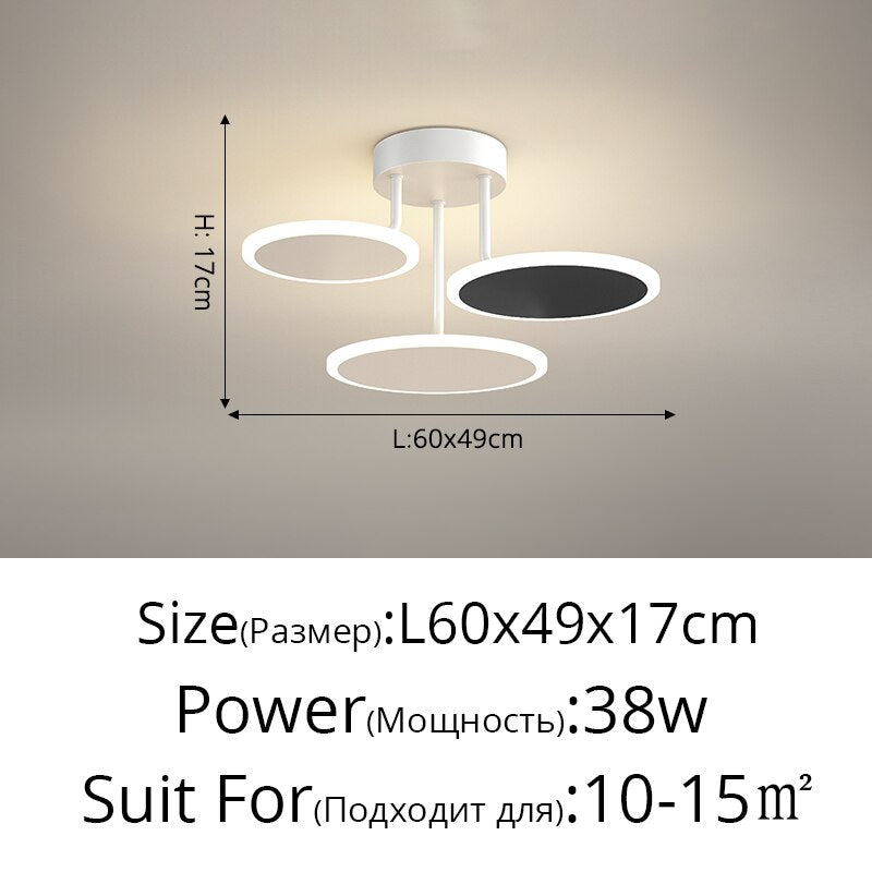 Nordic Minimalist Led Ceiling Chandeliers For Living Room Bedroom Dining Table Lamp Home Fixture