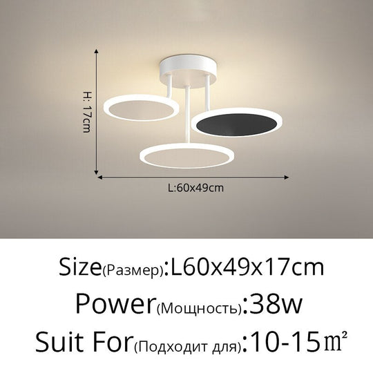 Nordic Minimalist Led Ceiling Chandeliers For Living Room Bedroom Dining Table Lamp Home Fixture