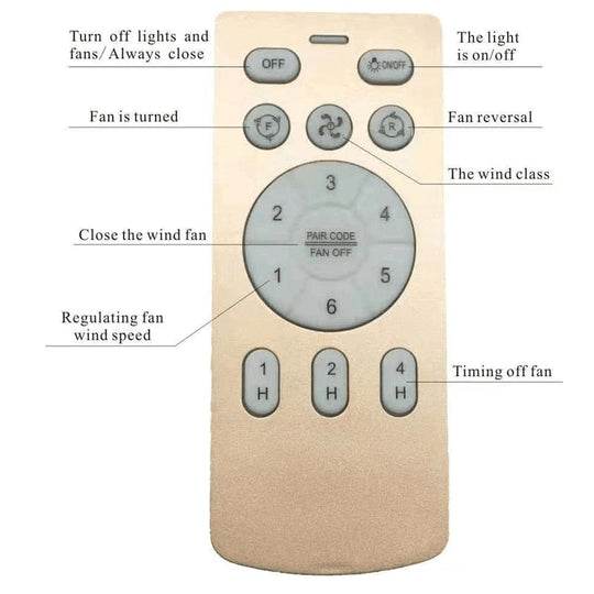 90 - 260V Nordic Fan Lamp Bedroom Living Room Ceiling Three Color Variable Frequency Remote Control