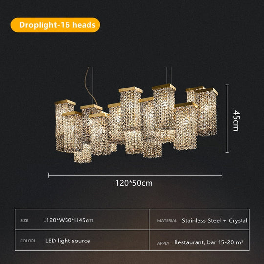 Vienna - New Modern Three - Dimensional Crystal Chandelier Bar Lighting Island Luster Hotel