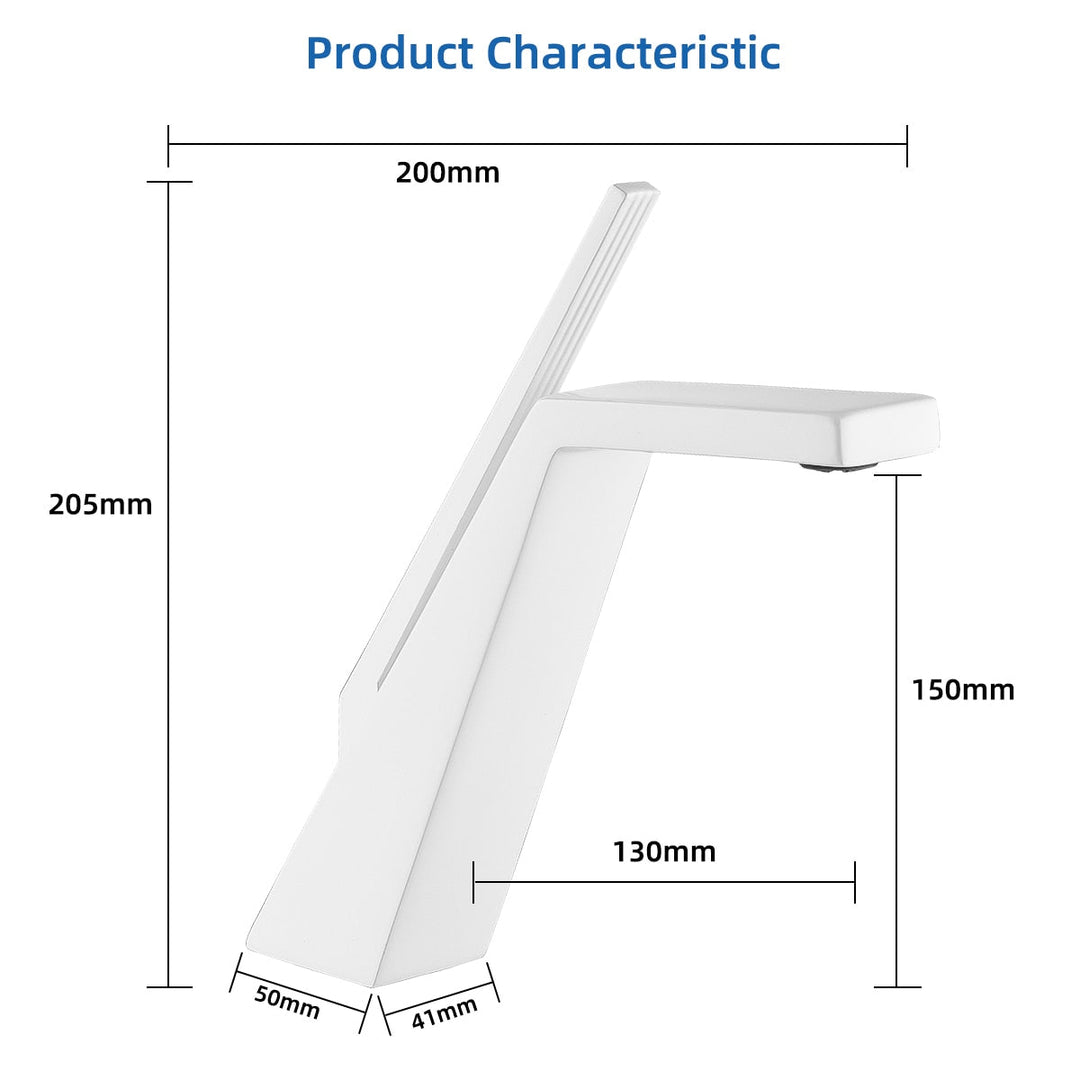 Basin Faucet Modern Bathroom Mixer Tap Black/Chrome Wash Single Handle Hot And Cold Waterfall