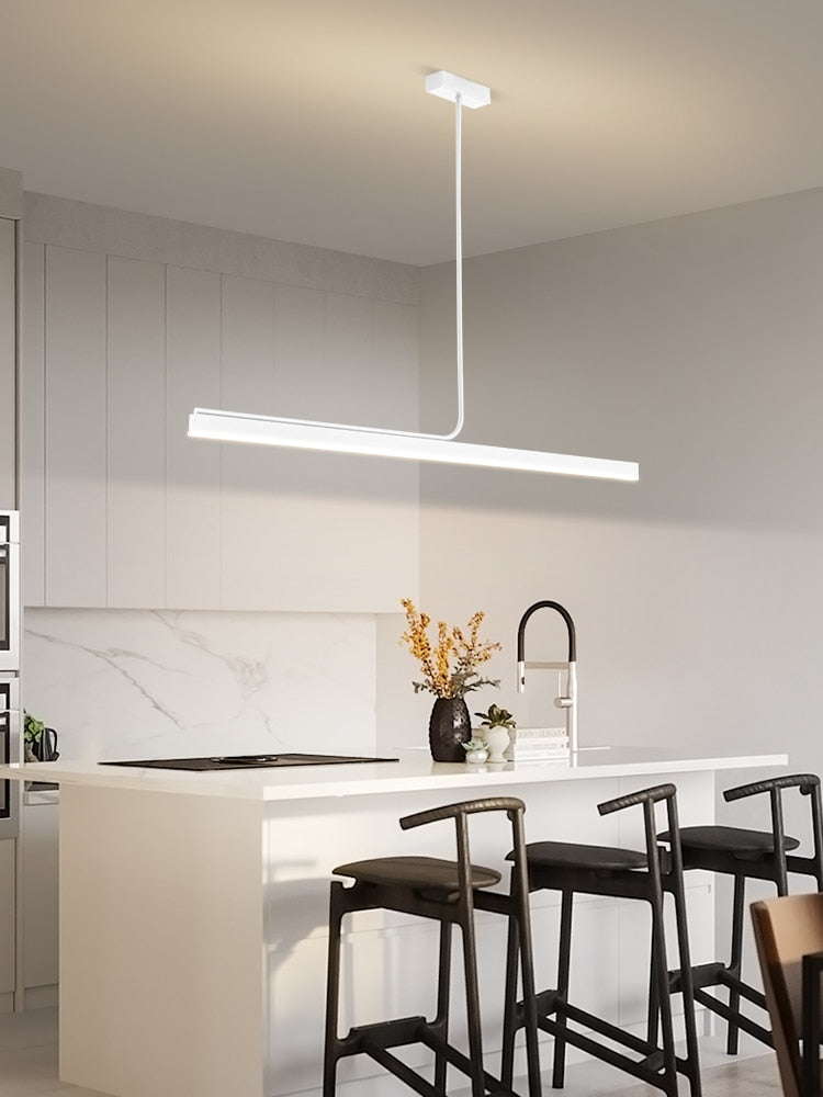 Modern Minimalist Long Bar Creative Pendant Light For Dining Room Kitchen