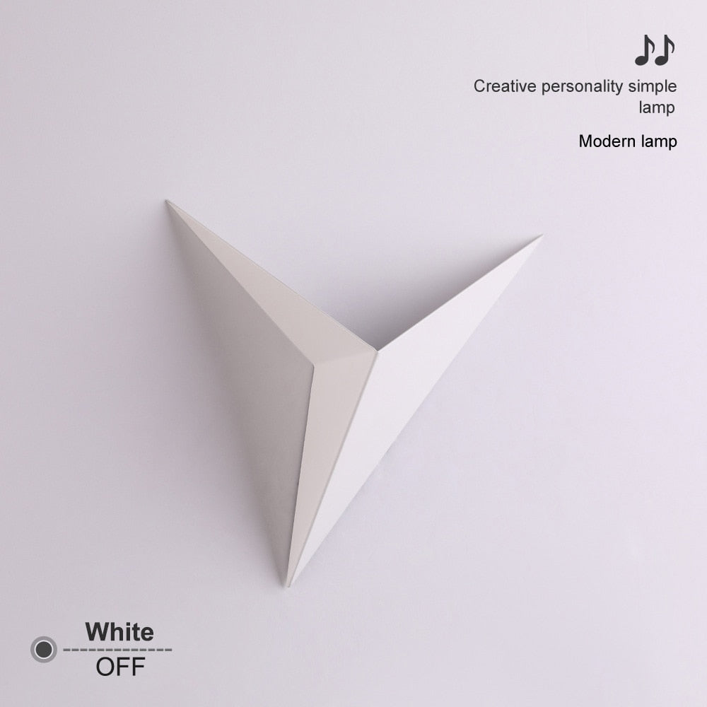 Diamond Shape Modern Wall Light Sconce For Bedroom Dining Room White / Warm Light