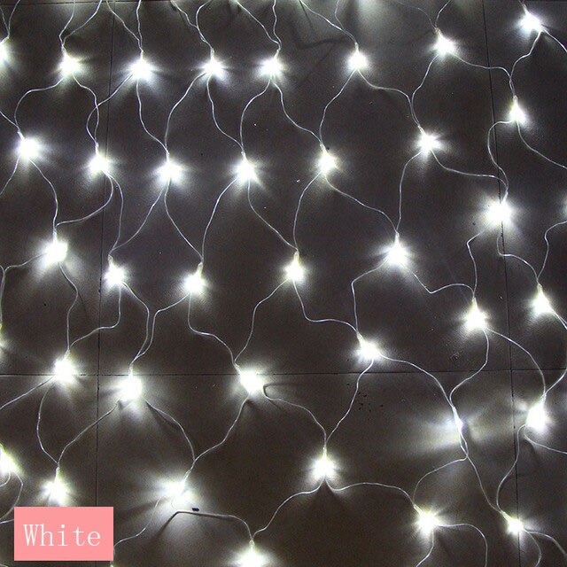 Curtain Light Led Fairy String Net Mesh Christmas 3X2M Eu/Us/Solar Party Wedding New Year Garland