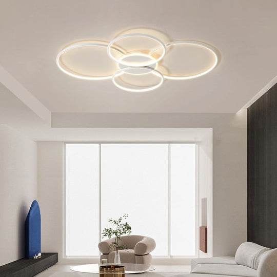 Italian Minimalist Living Room Lamp Line Ceiling Simple Modern Dining Small Main Designer Circle