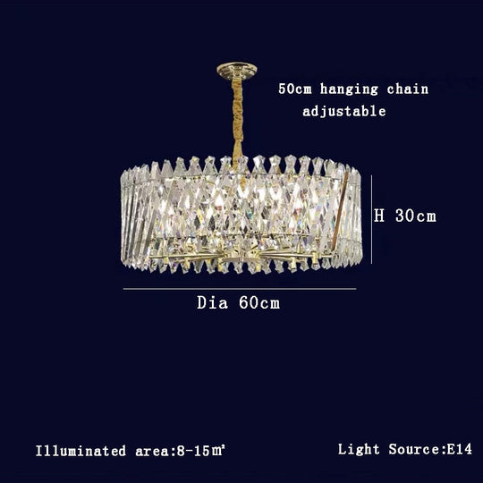 Cosmos - Postmodern Luxury Crystal Chandelier For Foyer Home Dia 60Cm / Silver Frame Warm Light