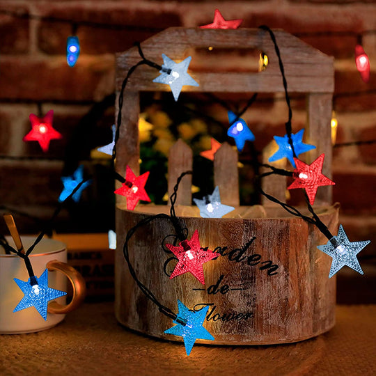 Outdoor 20 - 100 Led Solar Powered Star String Light Waterproof Power Lamp Fairy For Garland Lawn