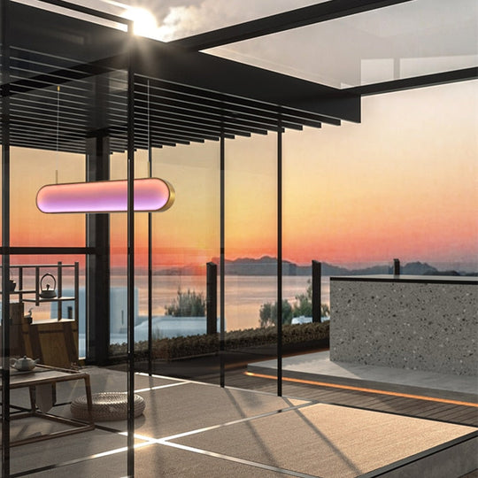 New Led Chandelier Remote Control For Bedroom Restaurant Bar Sunset Setting Sun Free Color