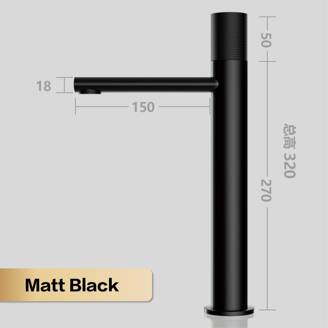 Brass Black Bathroom Faucet Round Hand Washing Toilet Table Under High - End Hotel Hot And Cold