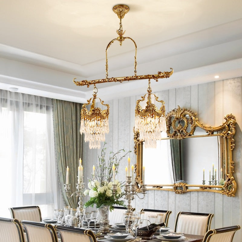 Hestia - European Style Living Room Lamp Crystal Villa Chandelier Light Luxury Atmosphere Hotel