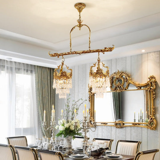 Hestia - European Style Living Room Lamp Crystal Villa Chandelier Light Luxury Atmosphere Hotel