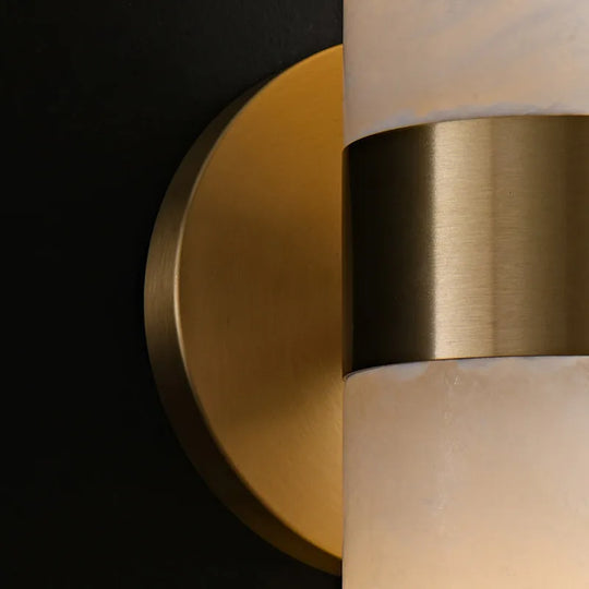 Amelia’s Modern Copper & Marble Wall Sconce For Chic Living Room Lighting Lamp