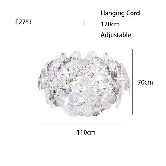 Round Ceiling Chandeliers New Trend Hanging Lamps Led Lights Fixture Lustres Modern Luxury Dining