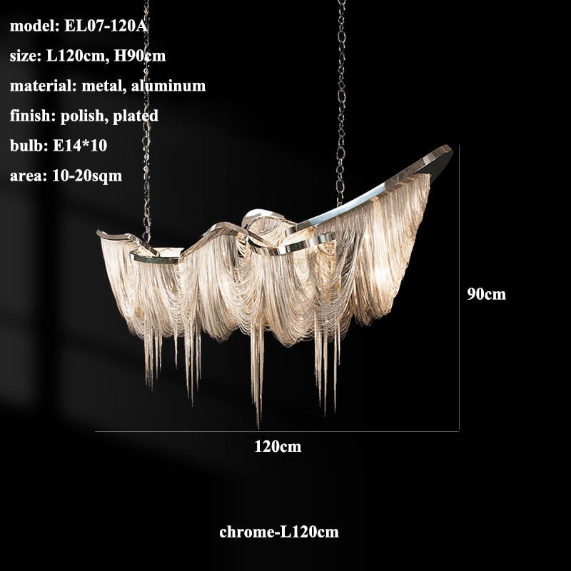 Modern Novelty Tassel Led Chandelier Lighting Living Dining Room Decor Chandeliers Lamp Loft Villa