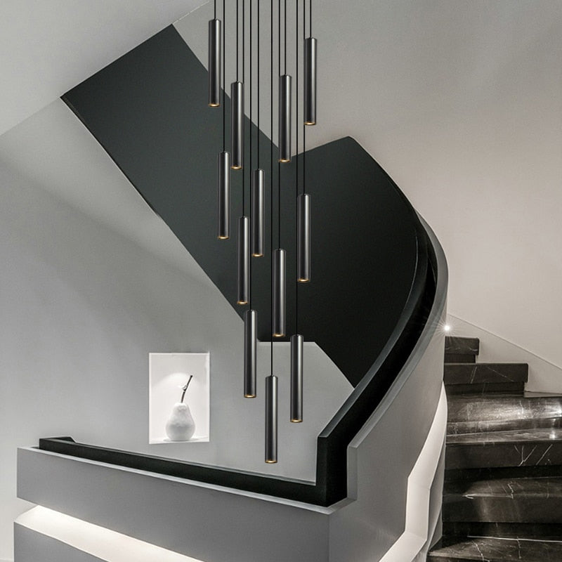 Cylindrical Long Pendant Lamp Nordic Modern Living Room Designer Loft Simple Kitchen Bedroom Bar