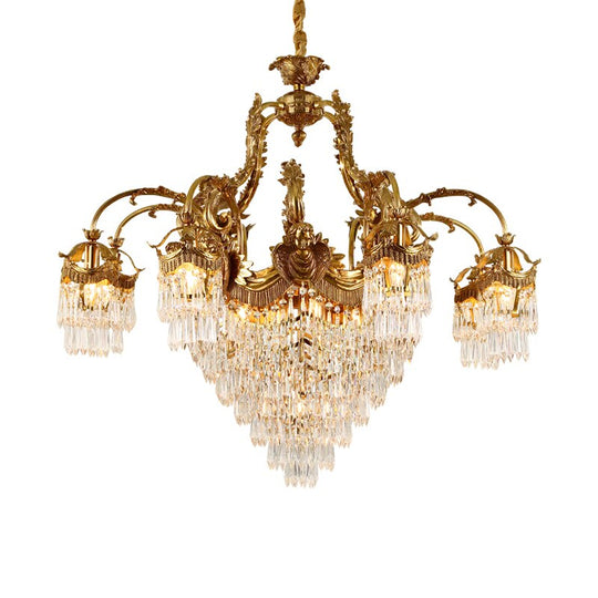 Hestia - European Style Living Room Lamp Crystal Villa Chandelier Light Luxury Atmosphere Hotel
