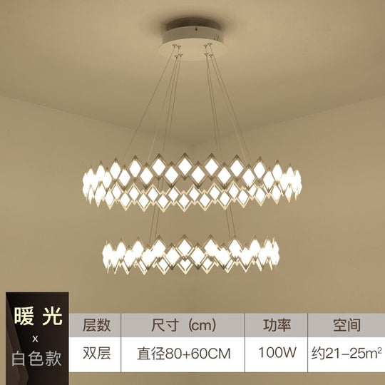 Nordic Ins Postmodern Simple Led Ring Chandeliers Lighting Lustre Designer Living Room Office