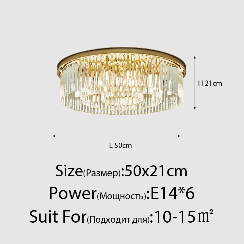 Susie - Modern Industrial Retro Crystal Chandelier 6Heads Gold1 Chandeliers