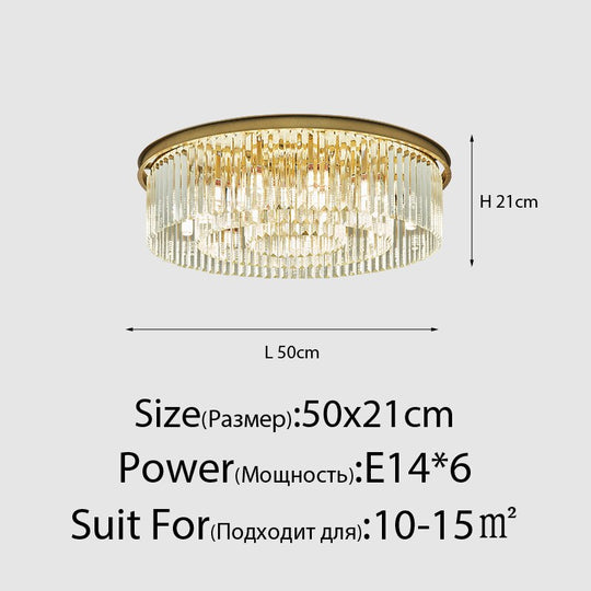 Susie - Modern Industrial Retro Crystal Chandelier 6Heads Gold1 Chandeliers
