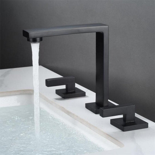 Black Basin Faucet Total Brass Brushed Gold Bathroom Antique Sink Faucets 3 Hole Hot And Cold