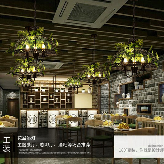Plant Chandeliers Flowers Bars Hot Pot Restaurants Music Barbecue Creative Bar Decoration Lights