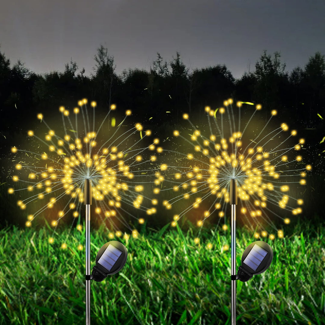 Outdoor Solar Garden Lawn Firework Lights Waterproof Landscape Decor Lamp For Pathway Backyard