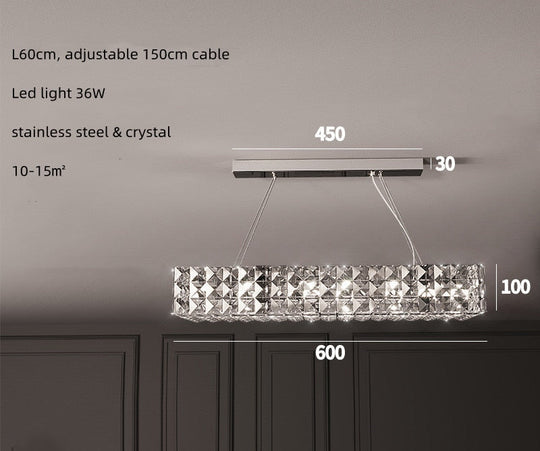 Modern Luxury 3 - Sides Design Crystal Led Chandelier Lighting Living Dining Room Lustre Chrome