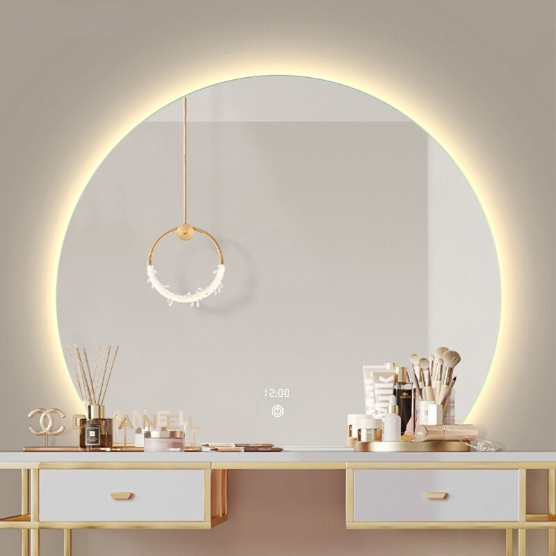 Smart Bathroom Mirror Wall Light Bedroom Vanity Lamp Semicircular Espelhos De Banho With Eb5Bm Wall