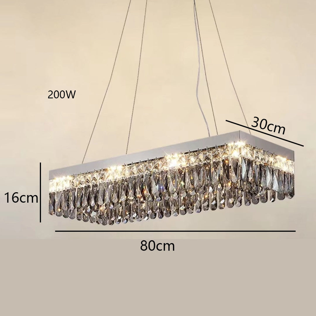 Luxury Square Crystal Led Ceiling Lights - Modern Dimmable Lamps For Elegant Living Room Decor &