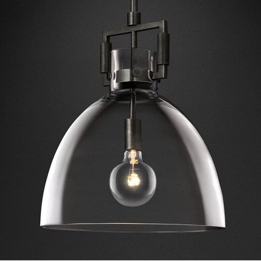 American Retro Edison E27 Led Pendant Light - Gold Metal Adjustable Droplight For Indoor Lighting