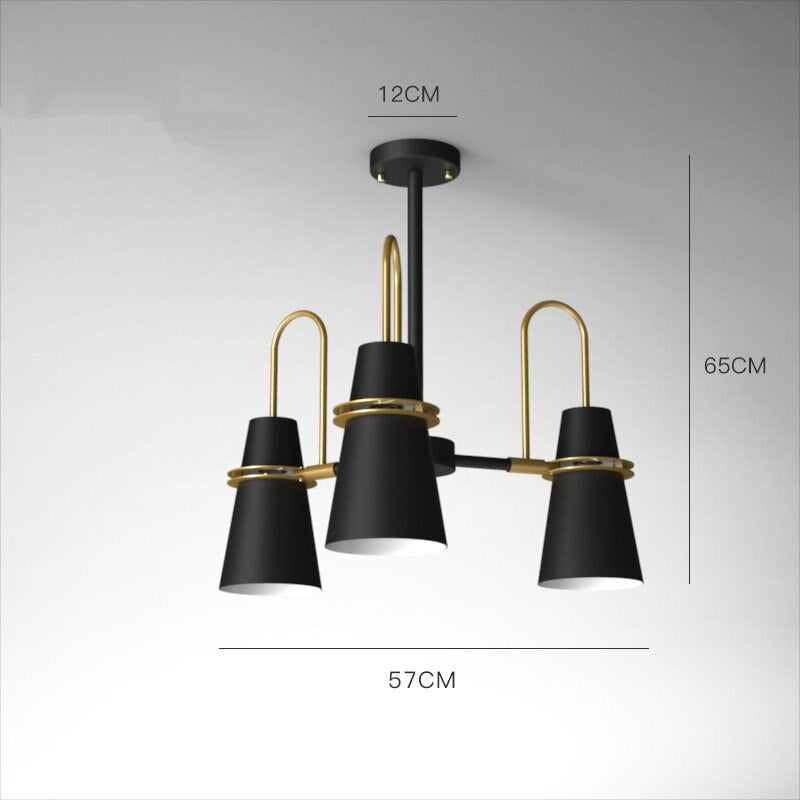 Nordic Horn Industrial Lamp Chandelier For Living Room Dining Led Lighting Fixtures Modern Iron Art