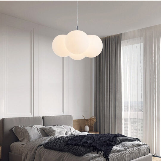 4 Lamps Cloud Chandeliers For Bedroom Ceiling Lighting Decoration Led Modern Minimalist Living Room