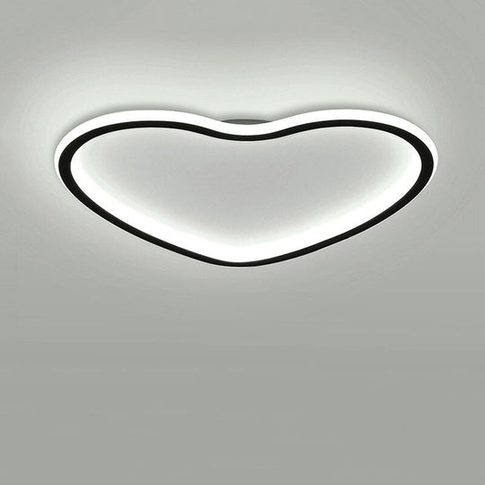 Princess Heart Led Modern Ceiling Lamps Dimmable Children Room Living Bedroom Lighting Wedding